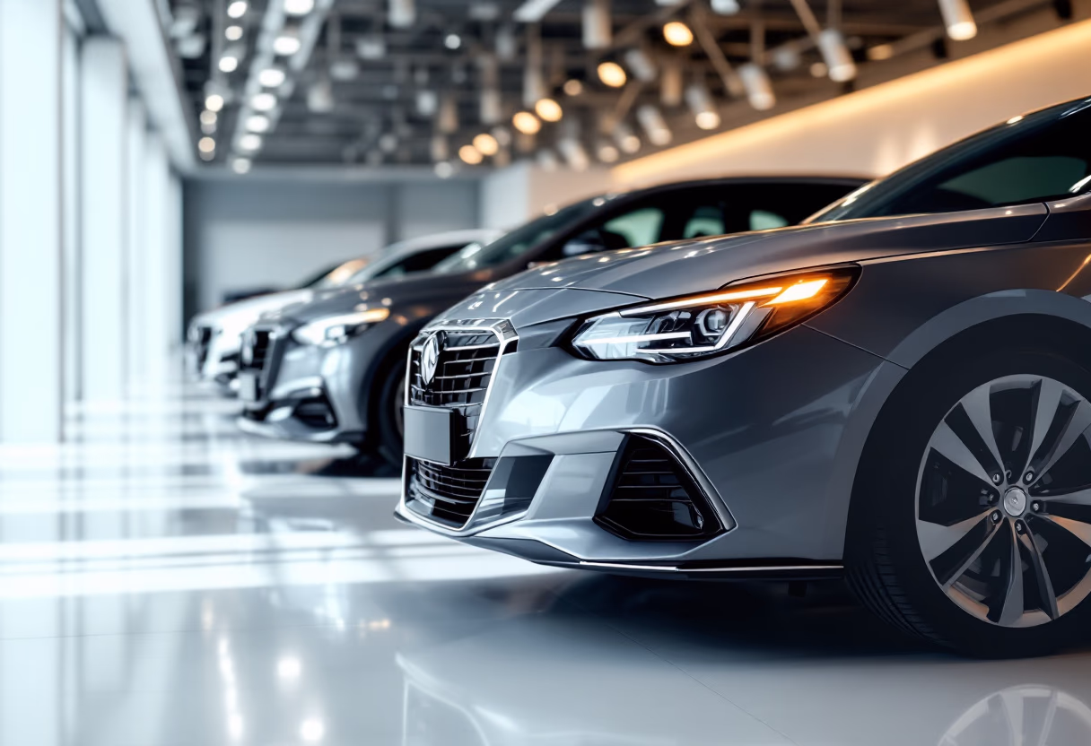 image of vehicles in showroom